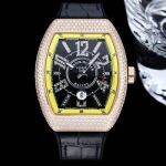Franck Muller Diamond Watch V45 SC DT series Rose gold steel case with White diamonds Diameter 42mm watch